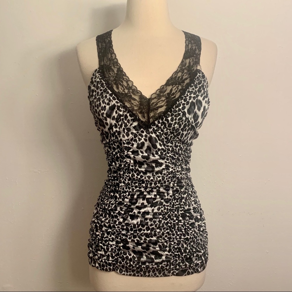 Lace Leopard Print Tank